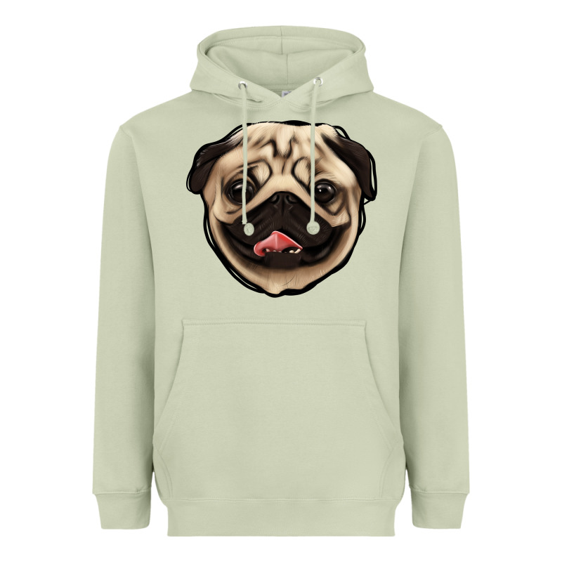 Pug Heavyweight Hoodie by Jasminsmagicworld | Teevron