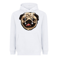 White pug Heavyweight Hoodie - Jasminsmagicworld