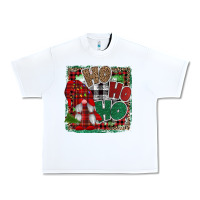 White Ho Ho Ho Gnomes Urban Heavy Tee - CowhideDigitalArt