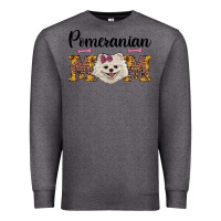 Charcoal Heather western mom pomeranian Premium Sweatshirt - RanaPortraitStore