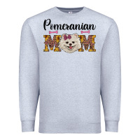Heather Grey western mom pomeranian Premium Sweatshirt - RanaPortraitStore