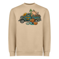 Western Pumpkin Farm Truck Heavyweight Sweatshirt | Teevron
