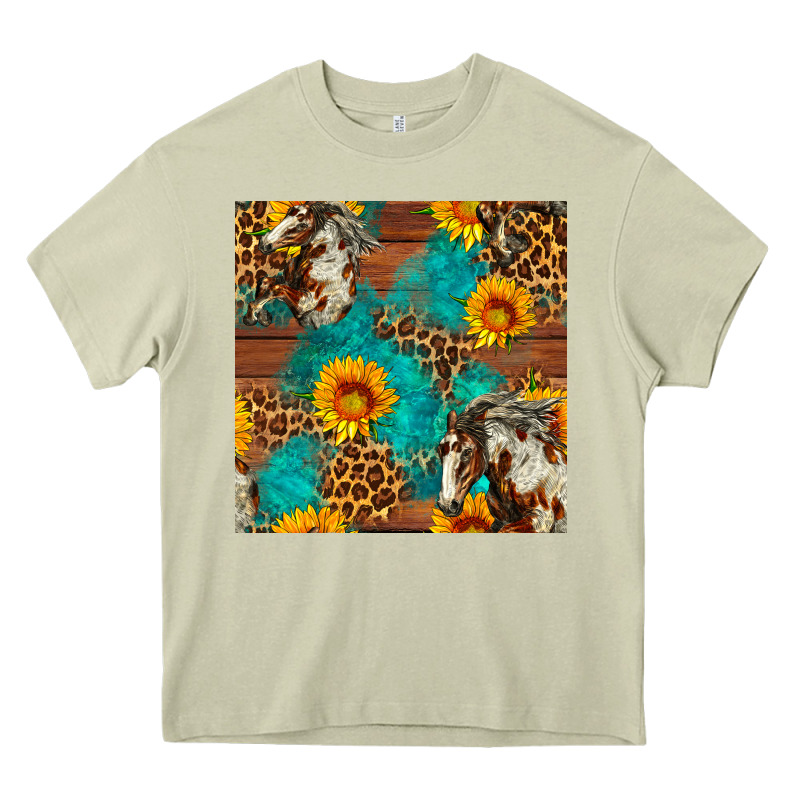 Western Horse And Sunflower Seamless Pattern Heavy Core Tee by FaDigitalArtStudio | Teevron