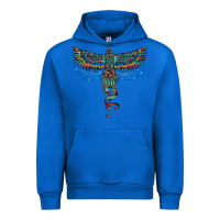 Cobalt aztec serape thunderbird Urban Hoodie - RanaPortraitStore