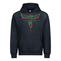 Navy aztec serape thunderbird Urban Hoodie - RanaPortraitStore