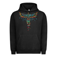 Pigment Black aztec serape thunderbird Urban Hoodie - RanaPortraitStore