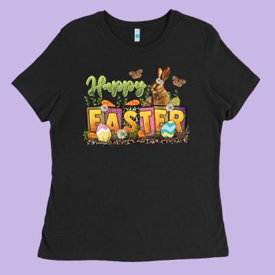 Happy Easter Ladies Tee Designed By Lillyallendesigns