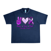 Navy Pace Love Cure Pancreatic Cancer Urban Heavy Tee - Jasminsmagicworld