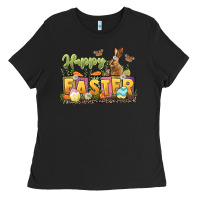 Black Happy Easter Ladies Tee - LillyAllenDesigns