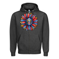 Charcoal Heather american sunflower Zipper Hoodie - Jasminsmagicworld