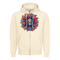 Sandshell american sunflower Zipper Hoodie - Jasminsmagicworld