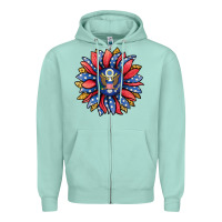 Seafoam american sunflower Zipper Hoodie - Jasminsmagicworld
