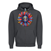 Smoke american sunflower Zipper Hoodie - Jasminsmagicworld