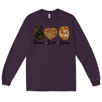 Plum Peace Love Lion Head Long Sleeve Tee - LillyAllenDesigns