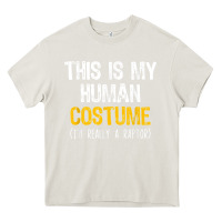Cream human costume raptor halloween velociraptor lazy easy t shirt Heavy Core Tee - baoMotion
