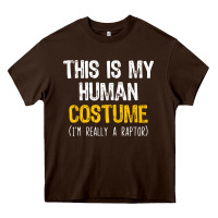 Human Costume Raptor Halloween Velociraptor Lazy Easy T Shirt Heavy Core Tee | Teevron