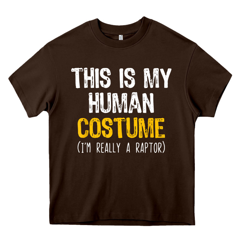 Human Costume Raptor Halloween Velociraptor Lazy Easy T Shirt Heavy Core Tee by baoMotion | Teevron