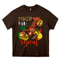 Chocolate Brown Pinch peel eat repeat crawfish Heavy Core Tee - FaDigitalArtStudio