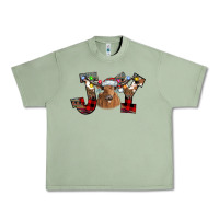 Oil Green Joy Longhorn Urban Heavy Tee - CowhideDigitalArt
