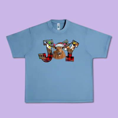 Joy Longhorn Urban Heavy Tee Designed By Cowhidedigitalart