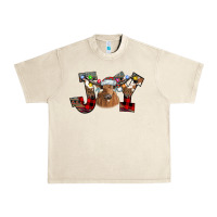 Sandshell Joy Longhorn Urban Heavy Tee - CowhideDigitalArt