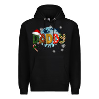 Black daddy claus christmas Premium Hoodie - BarkalooDesign