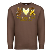 Chestnut Peace Love Cure Childhood Cancer Premium Sweatshirt - Jasminsmagicworld