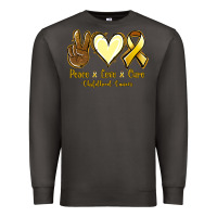 Smoke Peace Love Cure Childhood Cancer Premium Sweatshirt - Jasminsmagicworld