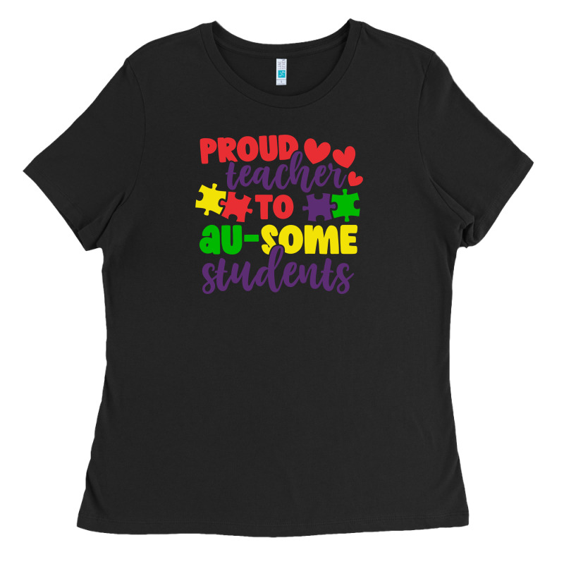 Proud Teacher To Ausome Students Ladies Tee by CowhideDigitalArt | Teevron