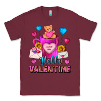 Burgundy hello valentine valentines day coffee mug Classic Tee - FaDigitalArtStudio