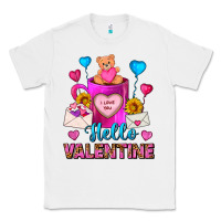 White hello valentine valentines day coffee mug Classic Tee - FaDigitalArtStudio