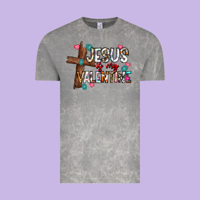 Jesus Is My Valentine Vintage Tee Designed By Cowhidedigitalart
