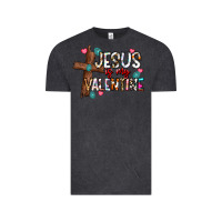 Vintage Black jesus is my valentine Vintage Tee - CowhideDigitalArt