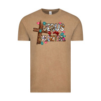 Vintage Coffee jesus is my valentine Vintage Tee - CowhideDigitalArt