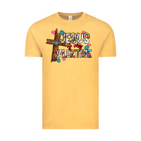 Vintage Mustard jesus is my valentine Vintage Tee - CowhideDigitalArt