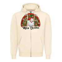 Sandshell merry christmas santa rainbow Zipper Hoodie - Jasminsmagicworld