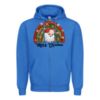 True Royal merry christmas santa rainbow Zipper Hoodie - Jasminsmagicworld
