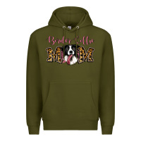 Army Green Border Collie Mom Premium Hoodie - Jasminsmagicworld