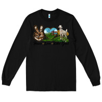 Black Peace Love Kiko Goat Long Sleeve Tee - LillyAllenDesigns