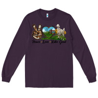 Plum Peace Love Kiko Goat Long Sleeve Tee - LillyAllenDesigns