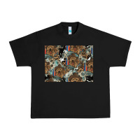 Black Dog Pattern Urban Heavy Tee - CowhideDigitalArt