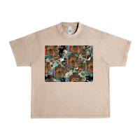 French Oak Dog Pattern Urban Heavy Tee - CowhideDigitalArt