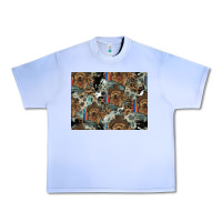 Grape Ice Dog Pattern Urban Heavy Tee - CowhideDigitalArt