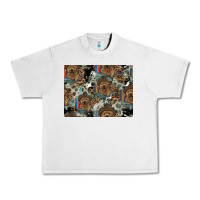 Lunar Rock Dog Pattern Urban Heavy Tee - CowhideDigitalArt