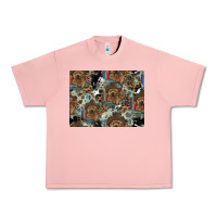 Salmon Dog Pattern Urban Heavy Tee - CowhideDigitalArt