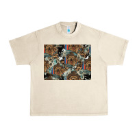 Sandshell Dog Pattern Urban Heavy Tee - CowhideDigitalArt