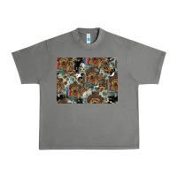 Tornado Dog Pattern Urban Heavy Tee - CowhideDigitalArt