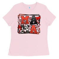 Bubblegum Pink Wrestling mama red and black Ladies Tee - LillyAllenDesigns