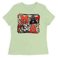 Wrestling Mama Red And Black Ladies Tee | Teevron