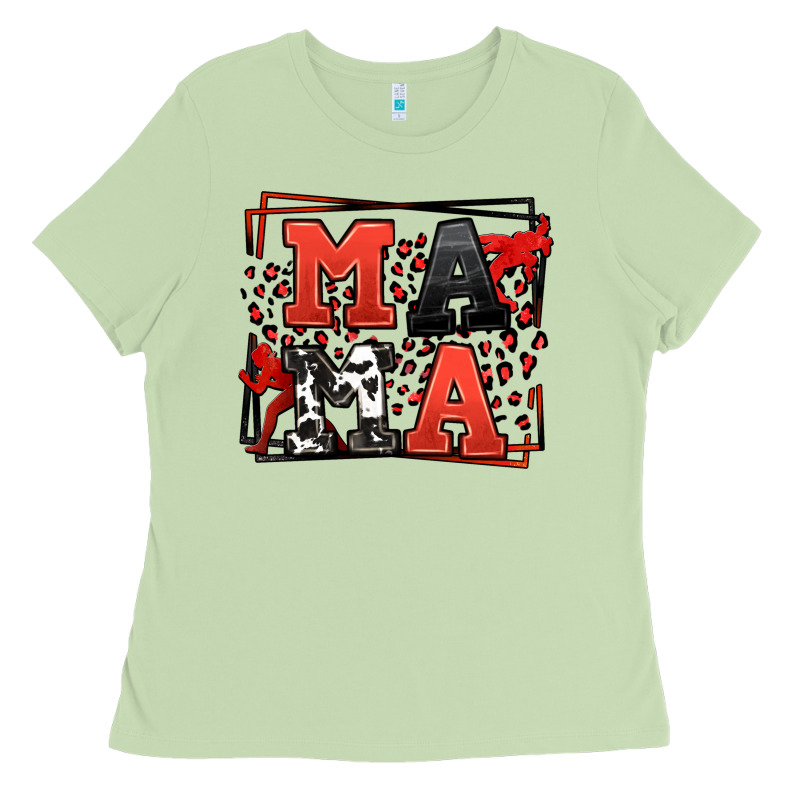 Wrestling Mama Red And Black Ladies Tee by LillyAllenDesigns | Teevron